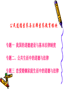 二模块专题一我国的道德建设与基本法律制度
