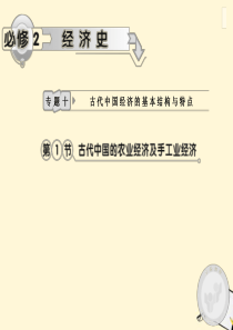 2012高考历史一轮复习 专题10 第1节 古代中国的农业经济及手工业经济课件 人民版