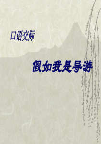 假如我是导游