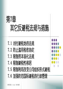其它反避税法规与措施