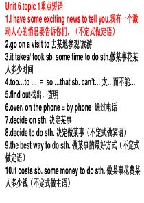 仁爱英语八年级下期unit-6-topic-1重点短语及句型