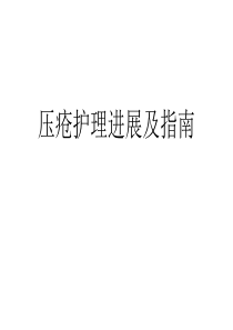压疮护理最新进展及指南