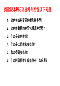 染色体变异(公开课)