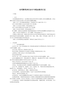 各项费用涉及会计与税法规定汇总