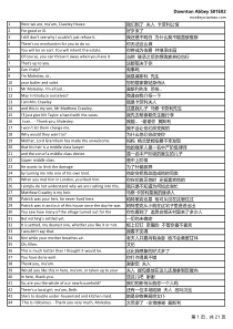 唐顿庄园-第一季-第2集中英对照剧本