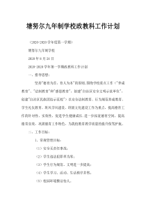 2020-2020学校政教处工作计划