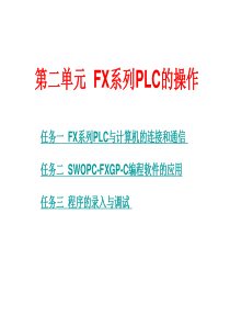 第二单元  PX系列PLC的操作