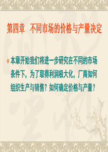 第5章 不同市场的产量和价格决定