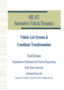 Lesson04  汽车底盘课程 Vehicle Axis Systems &Coordinate 