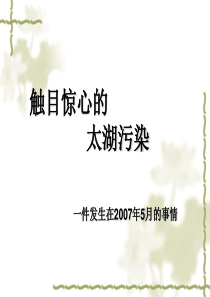 触目惊心的太湖水污染