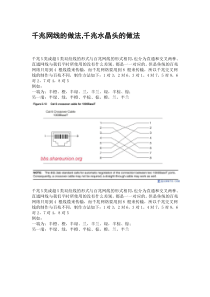 10M网线与100M网线和1000M(千兆)网线做法!