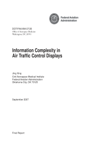Information Complexity in Air Traffic Control Disp