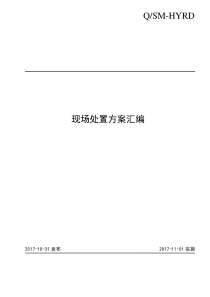 现场处置方案汇编