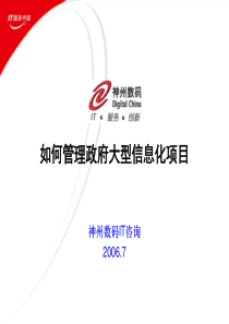如何管理政府大型信息化项目V20
