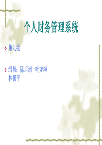 个人财务管理系统