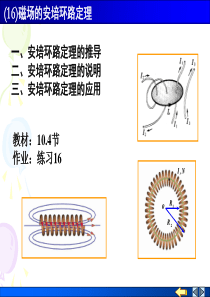 磁场的安培环路定理