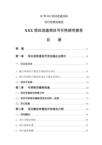 XX市旧城改造项目可行性研究报告定稿