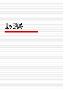 战略管理--业务层战略