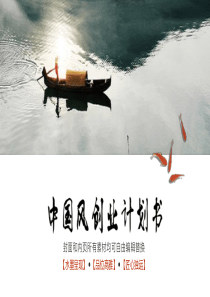 创业计划书模板(互联网：中国风投资项目系列)