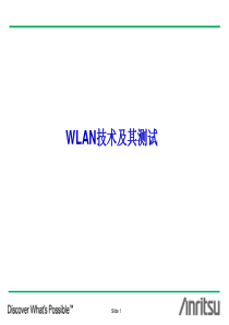 WLAN技术及其测试