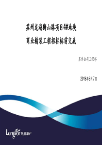 四期商业精装工程招标标前交底(1)