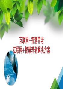 最新最全互联网“加”智慧养老-互联网“加”智慧养老解决方案