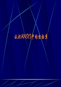 ANSYS坐标系