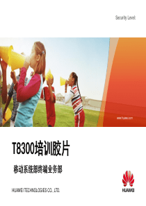 华为T8300专项手机培训PPT