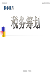 第2章+税筹基本原理+