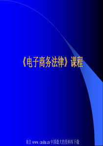 电子商务法律课程--全球电子商务发展动态 (ppt 76)