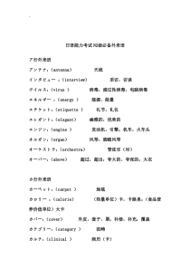 日语能力考试N2必备外来语