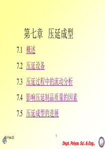 聚合物成型加工原理07