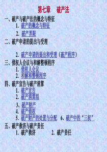 第06章企业破产法律制度