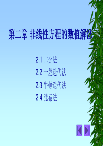 非线性方程的数值解法