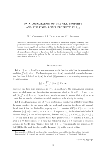 On a localization of the UKK property and the Fixe