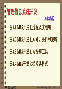 管理信息系统开发概述