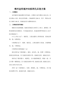 冲击桩坍孔应急方案