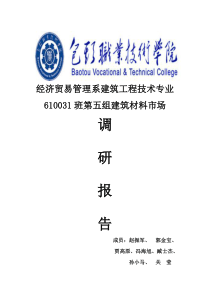 建筑材料市场调研报告