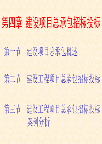 建设项目总承包招标投标