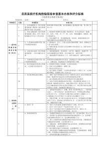 岳西县医疗机构校验现场审查基本内容和评分标准