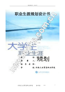 工业贸易职业学院职业生涯规划书(WORD19页)