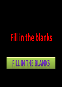 Fill in the blanks 语法填空题(无提示)