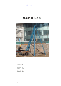 干作业成孔灌注桩施工方案