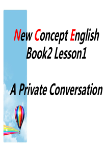 新概念英语第二册Lesson1