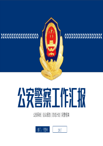 公安警察工作汇报模板