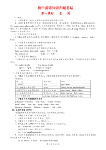 初中英语知识点归纳汇总