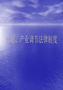 计划、产业调节法律制度