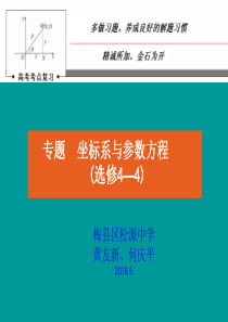 高三数学专题复习--极坐标与参数方程