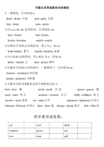 小学英语名词单数变复数规则及练习-2