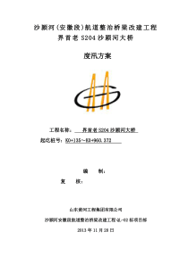 防洪度汛方案